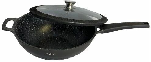 Cheffinger Wok Panne Med Lokk 32cm