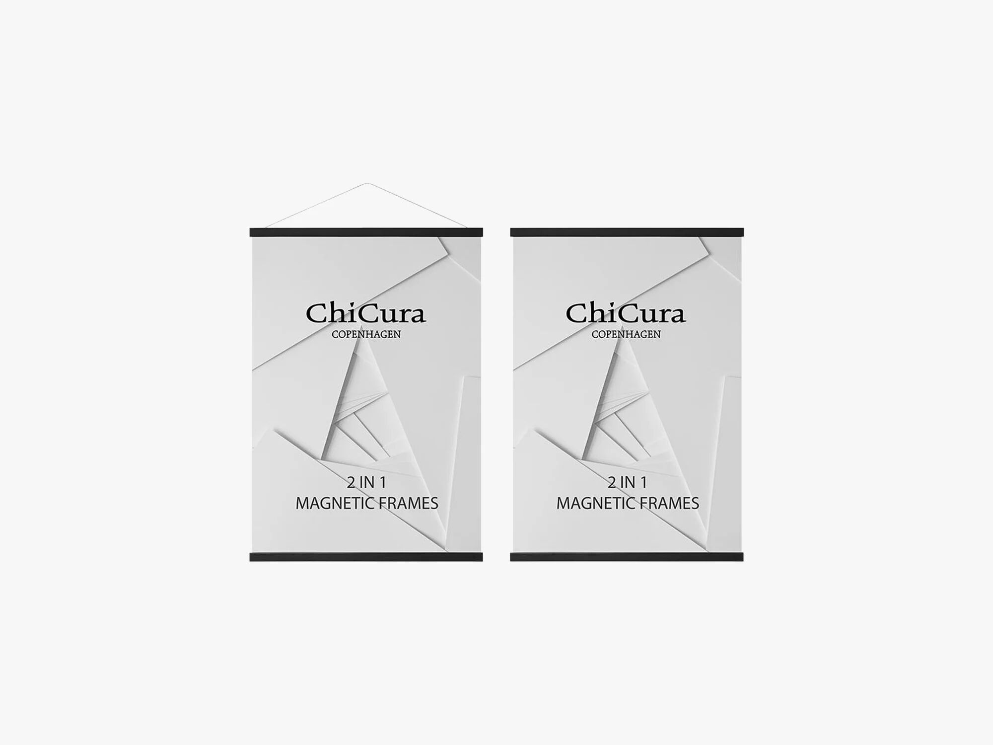 ChiCura 2 i 1 magnetisk ramme - svart