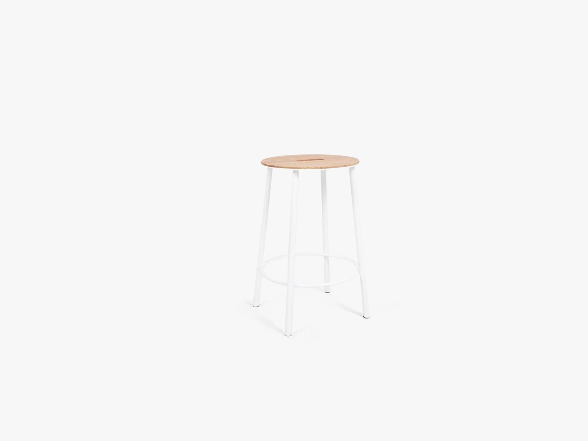 FRAMA Adam Stool H50, Oak / Hvit