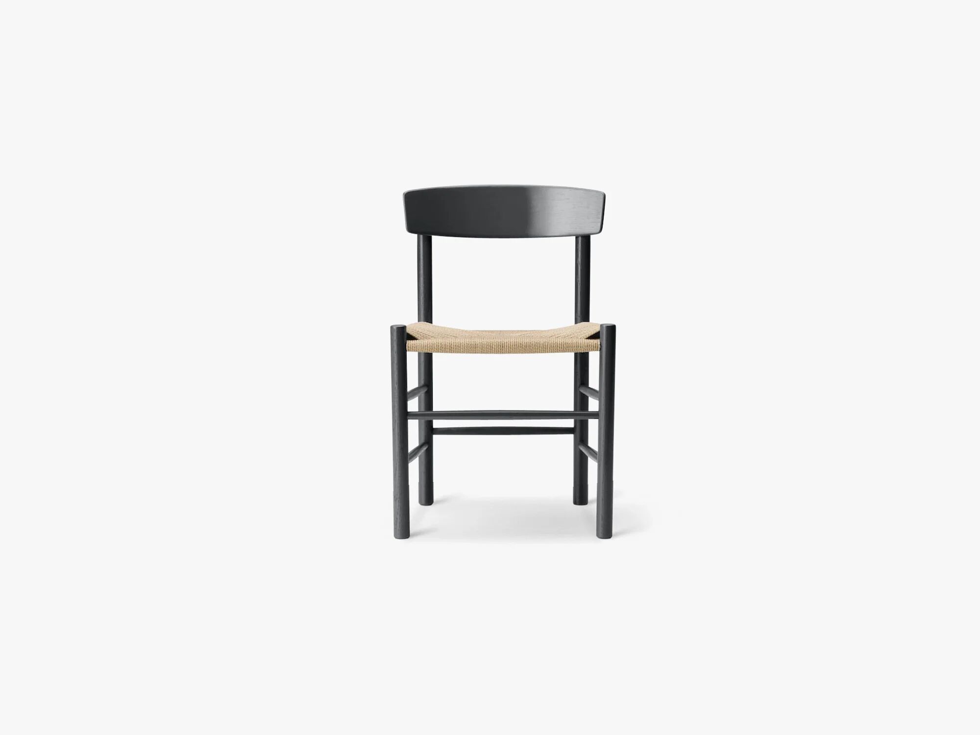 Fredericia Mogensen J39 Chair, Svart Lakkert / Natural Papercord Sete