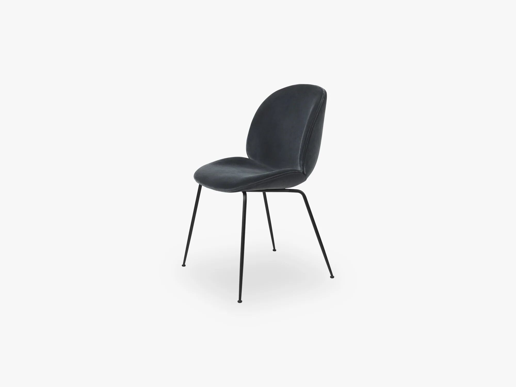 GUBI Beetle Dining Chair (Fully), Black Matt, Grp 04 Ritz, Nevotex (0408)