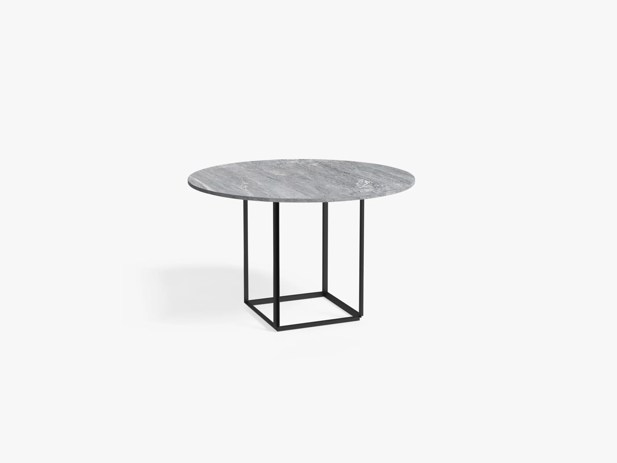 New Works Firenze spisebordø120, grå ruivina marmor / svart ramme
