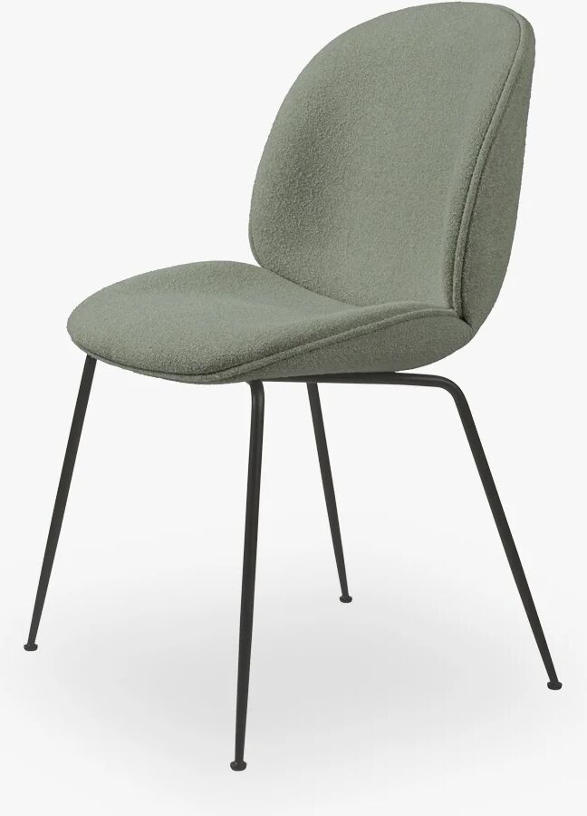 GUBI Beetle Dining Chair (Fully), Black Matt, Grp 02, Light Bouclé, GUBI (012)