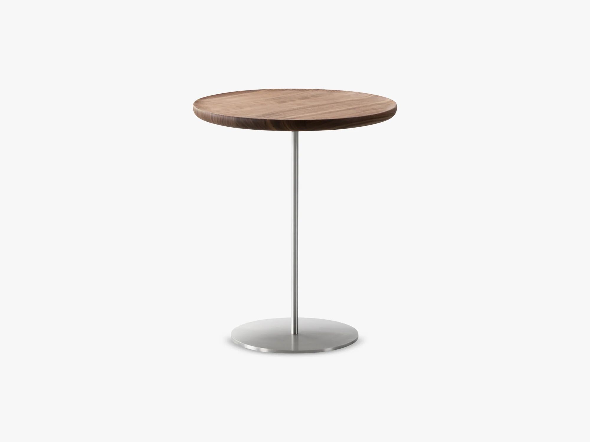 Fredericia PAL bord, valnøtt / rustfritt stål - 38x44
