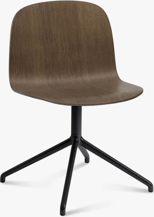 Muuto Visu Wide Chair, Swivel Base W Return, Dark Brown