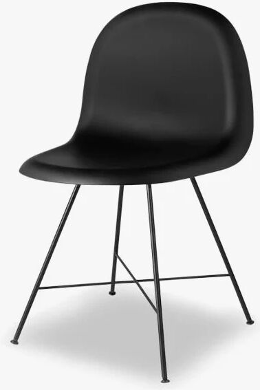 GUBI 3D Dining Chair - Black Center Base - Hirek Shell, Black