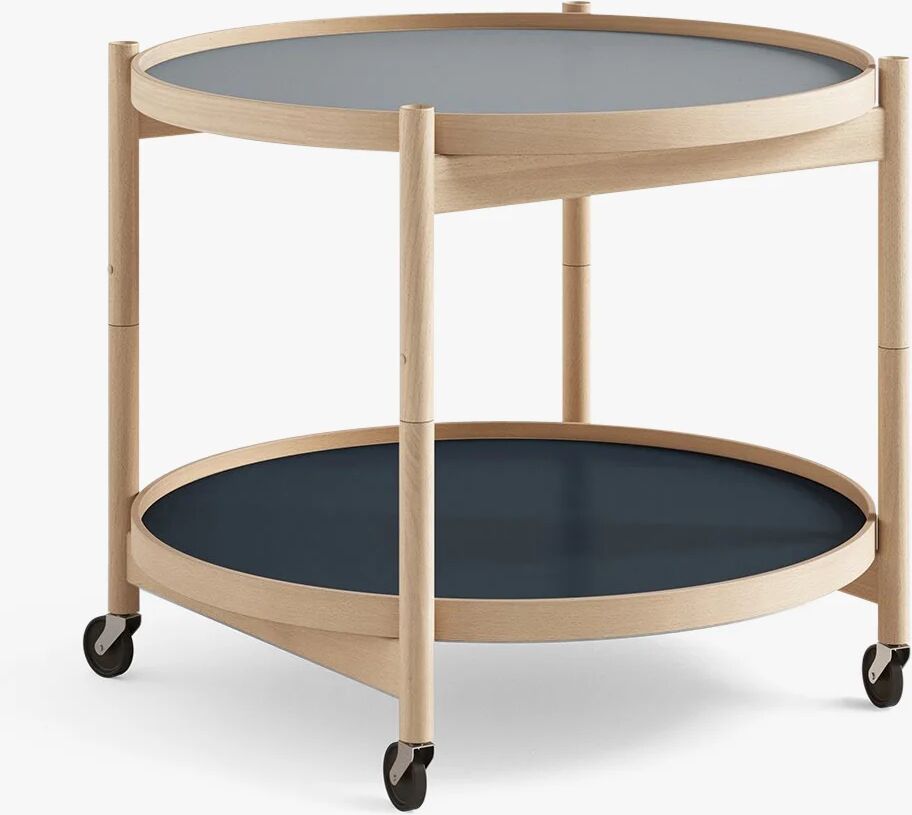 Brdr. Krüger Bølling Hill Table Ø60 Beech Oiled, Blue / Dark Blue