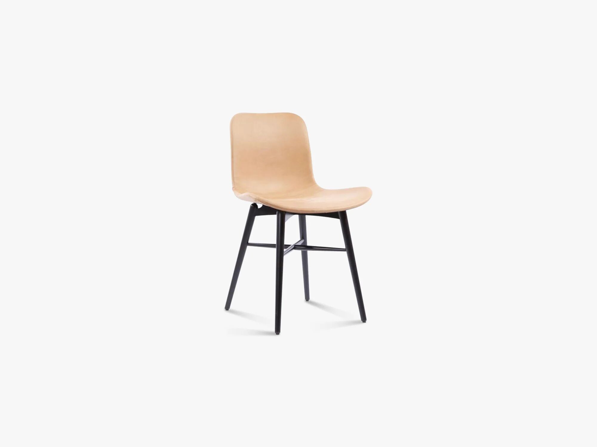 NORR11 Langue Chair Wood, Black / Camel