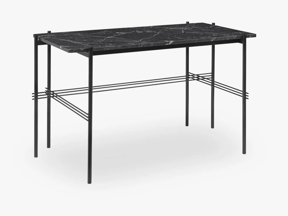 GUBI TS Dusj - 120x60 Sort base, Marmor, svart topp