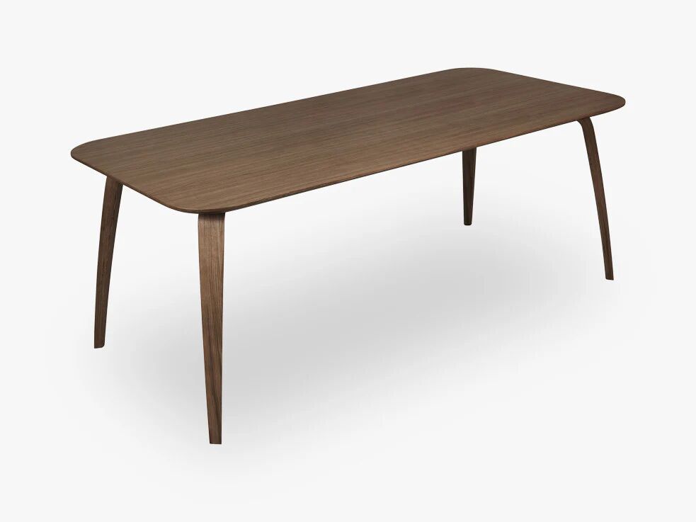 GUBI Spisebord - Rektangulære-100x200, Valnøtt base, Valnøtt toppen