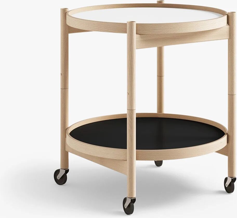 Brdr. Krüger Bølling Hill Table Ø50 Beech Oiled, Svart og Hvitt