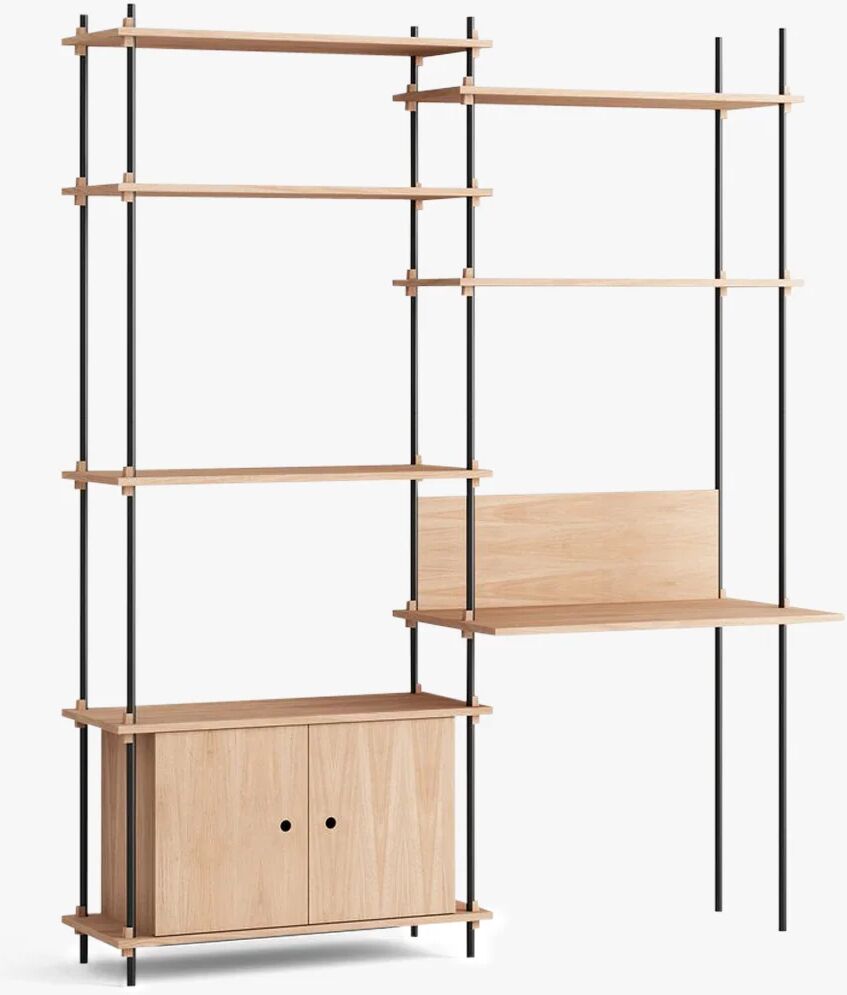 Moebe Shelving System - S2002E, OAK / SVART