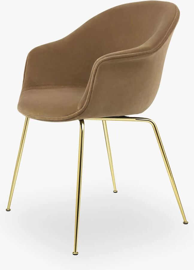 GUBI Bat Dining Chair (Fully), Brass Semi Matt, Grp 04 Ritz, Nevotex (4700)