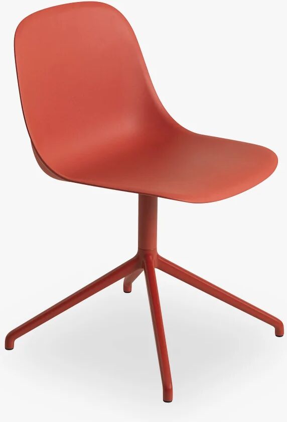 Muuto Fiber Side Chair - Swivel WO Return - Normal Shell, Dusty Red / Dusty Red