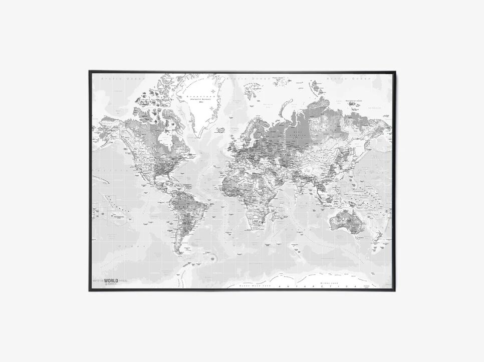 Incado Worldmap Canvas, H84, Light