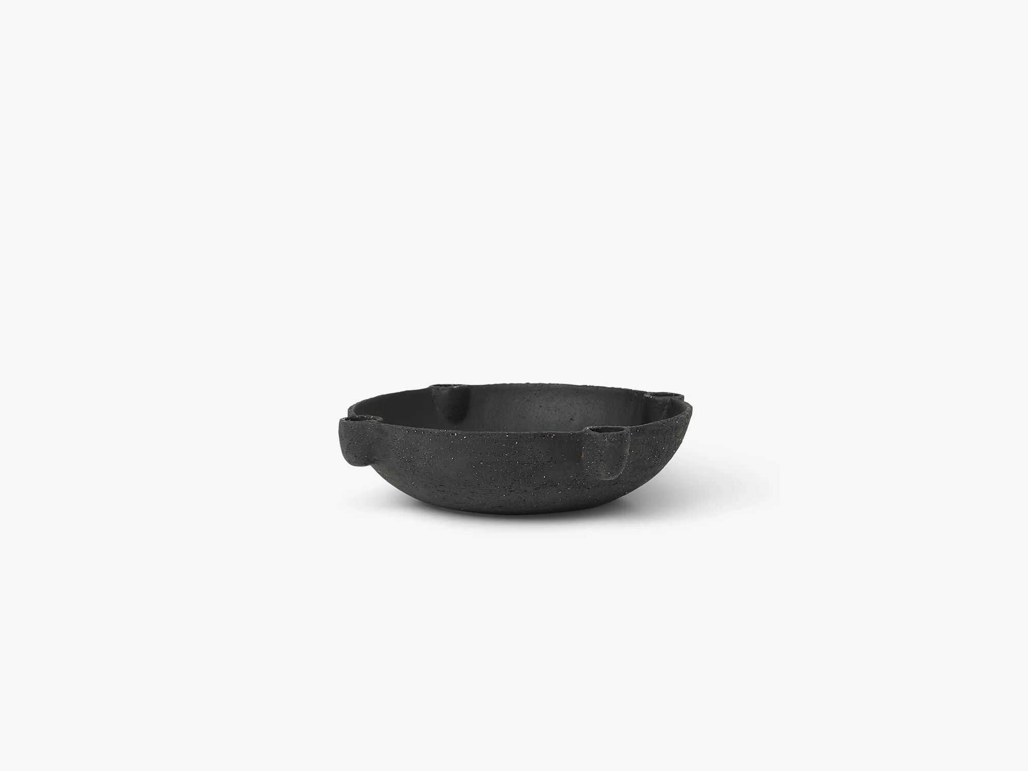 Ferm Living Bowl stearinlysholder - stor, mørkegrå
