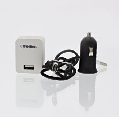 Camelion Camelion USB-lader Lightning Apple og Micro-USB 230 / 12V 4260216456411