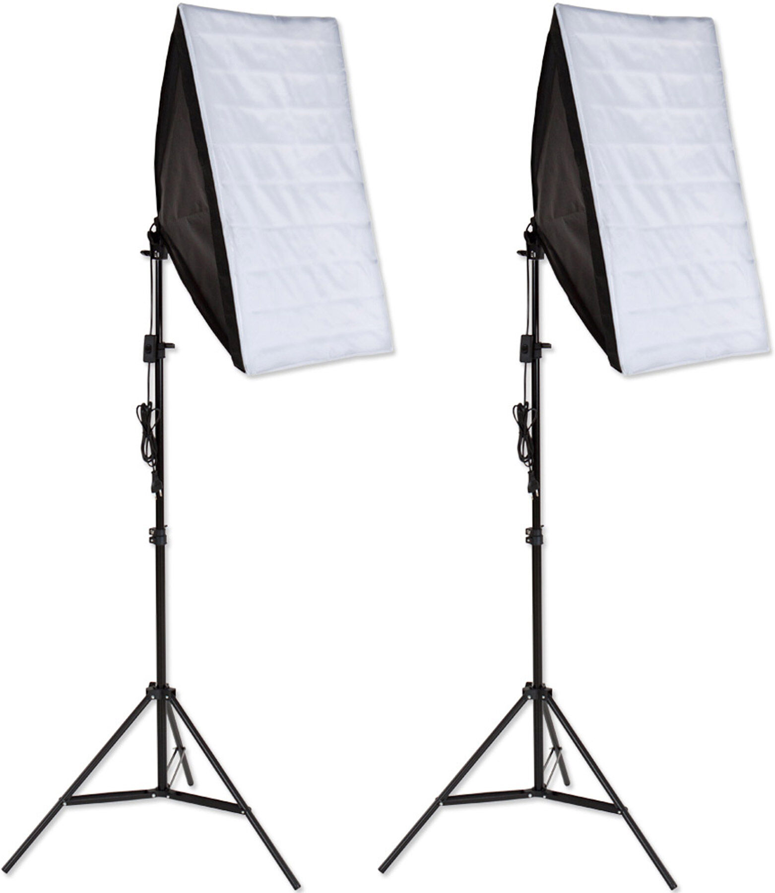 tectake 2x Studiolys + softbox modell 1 - svart