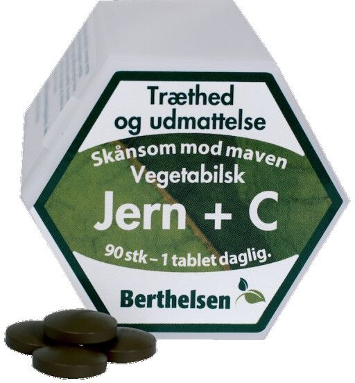 Berthelsen Jern 27 mg + C-vitamin - Vegetabilsk 90 tabletter Mineraler