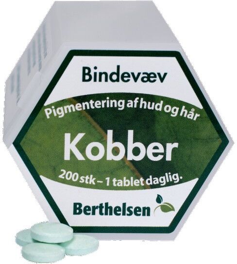 Berthelsen Kobber 2 mg 200 tabletter Mineraler