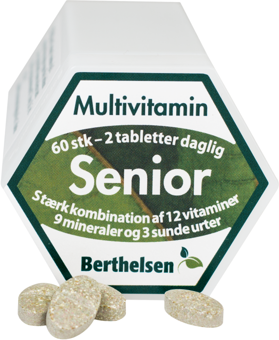 Berthelsen Seniorpillen 65+ 60 tabletter Multivitamin