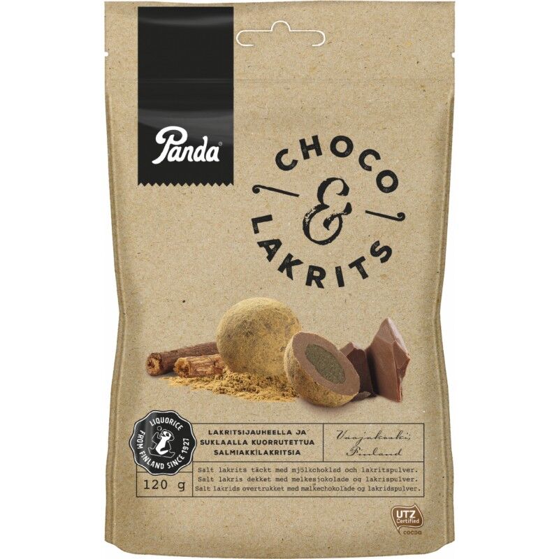 Panda Choco Lakrits 120 g Drops