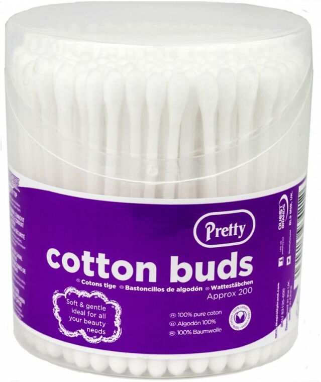 Pretty Cotton Buds 200 stk Bomullspinner