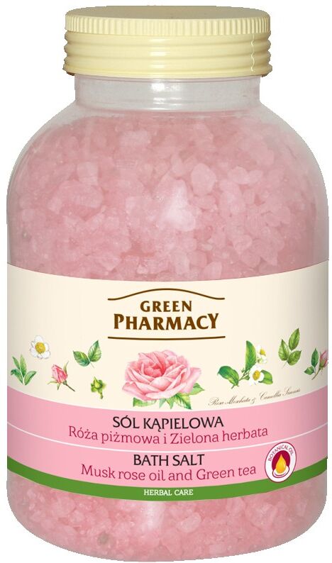 Green Pharmacy Musk Rose & Green Tea Bath Salt 300 g Badekrystaller