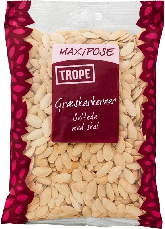 Trope Gresskarfrø med Skall & Salt 250 g Snack