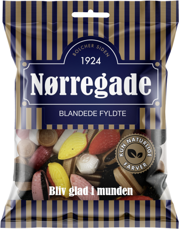 Nørregade Blandede Fyldte 125 g Drops