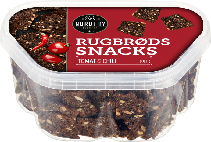 Nordthy Rugbrødssnacks Tomat & Chili 190 g Snack