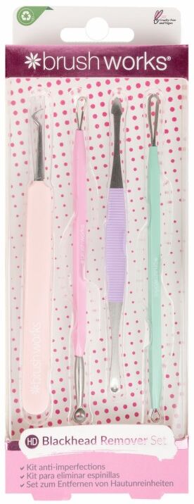 Brush Works Pastel Blackhead & Blemish Remover Set 4 stk Tilbehør