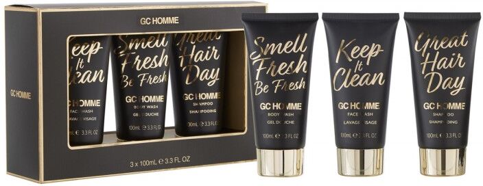 Grace Cole GC Homme Body Wash & Face Wash & Shampoo 3 x 100 ml Gaveeske