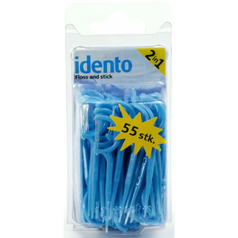 Idento Floss & Stick 2in1 55 stk Tannpleie