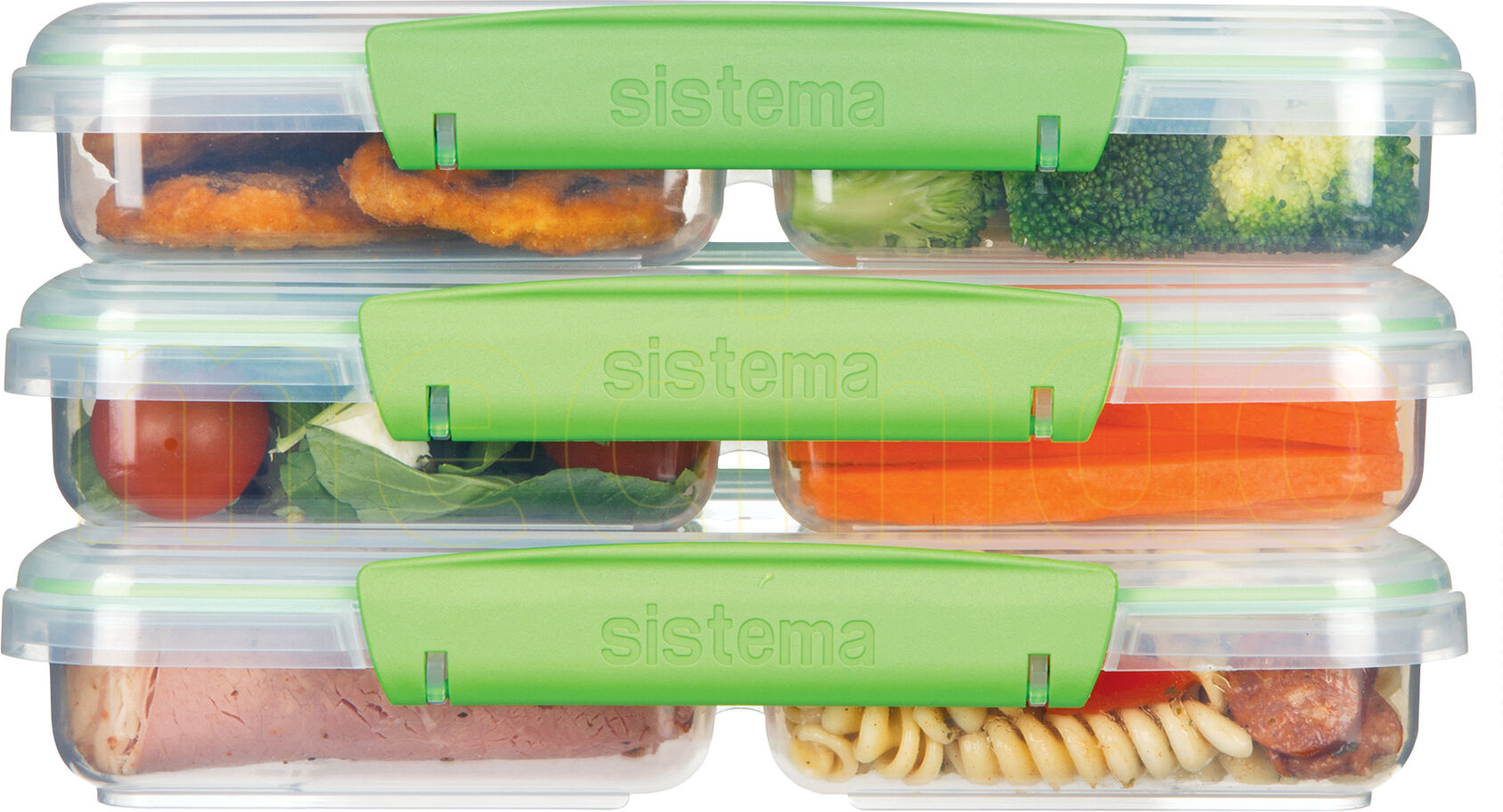 Sistema Madbox Meal Prep (3 X 820 Ml) Grøn - 1 Pakker