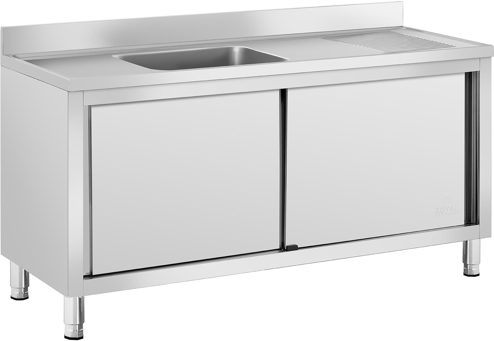 Royal Catering Oppvaskbenk - 1 kum - Royal Catering - Rustfritt stål - 500 x 400 x 240 mm RC-IKS02