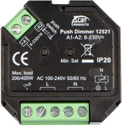 Scan Products 12521 Dimmerpuck push, 200W, LED