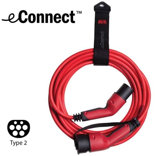 Defa eConnect M3T2 Ladekabel Type 2 til type 2, 3-fase, 32 A 7,5 meter