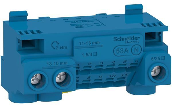 Schneider Electric Resi9 CX LGYT1N14 Nullklemme 440 V 14 tilkoblinger