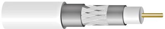 Televes RG-6T Koaksialkabel 1,0/4,6 mm, trippelskjermet 1 m