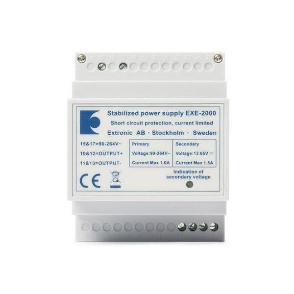 Extronic 18108 Likeretter maks. 1,5A, 230 VAC, 13,65 VDC/1,5A, 20 VA