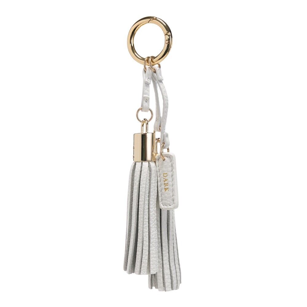 Dark Leather Twin Tassel Hvit Female