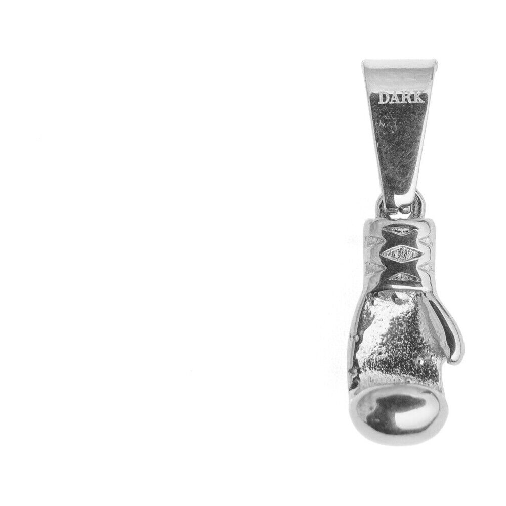 Dark Boxing Glove Charm Silver Grå Female