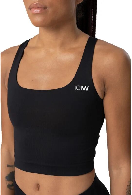 ICANIWILL Women's Classic Sports Bra Tank Sort