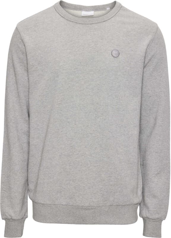 Knowledge Cotton Apparel Men's Elm Basic Badge Sweat Grå