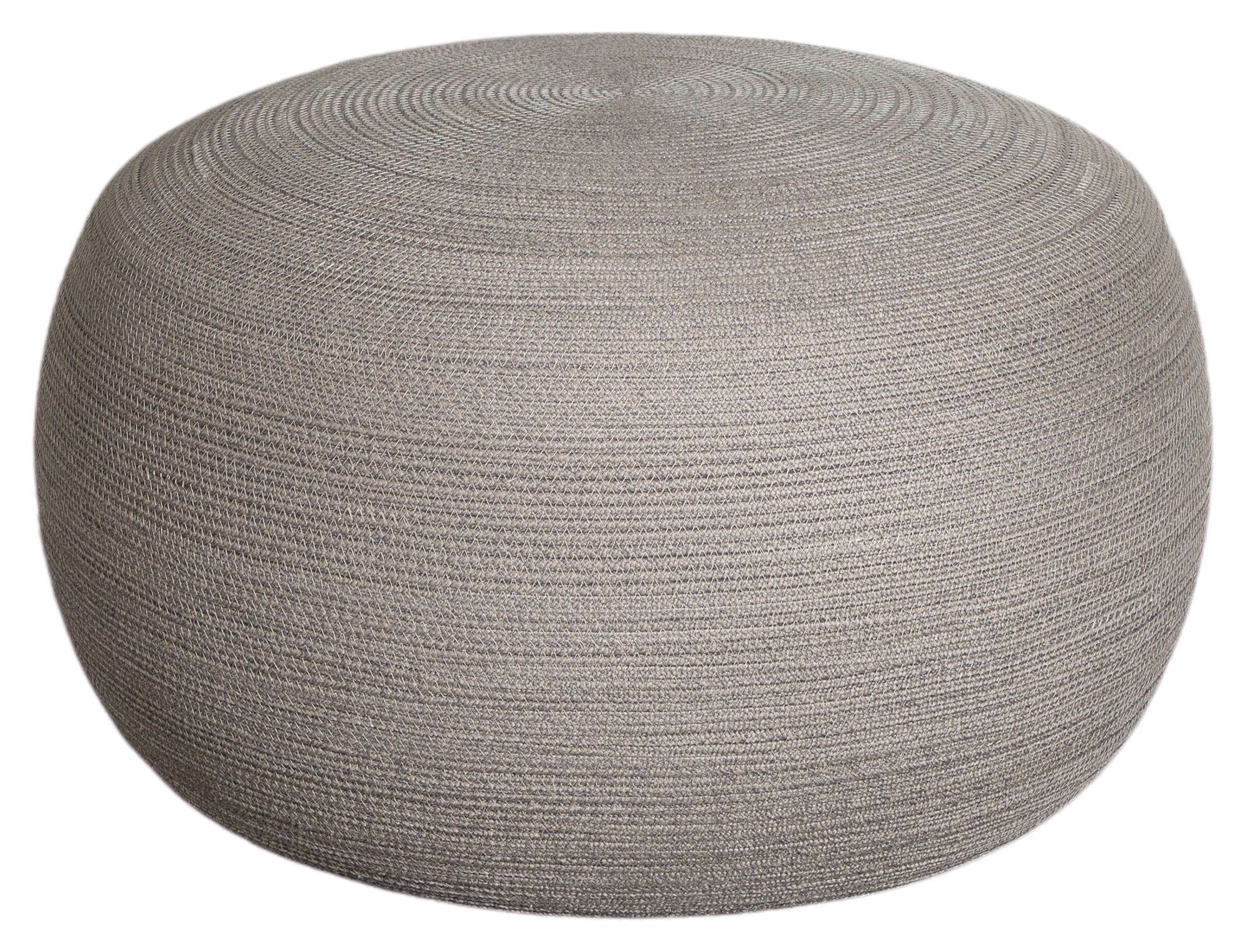 Cane-line Circle Puff, Taupe, Cane-line Soft Rope, Ø75   Unoliving