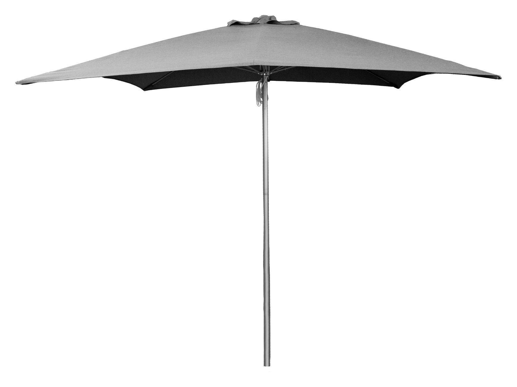 Cane-line Shadow parasoll m/snor, 3x3 m, Lysegrå, aluminium   Unoliving