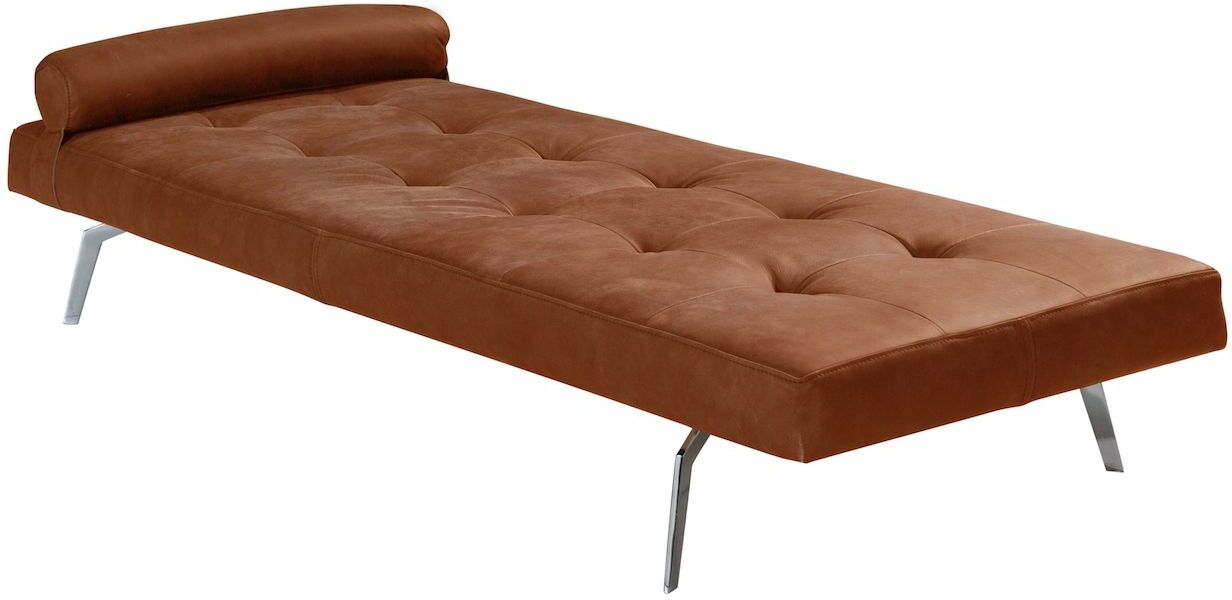 Troels Møbler Harvey Daybed - Cognac Anilin lær - 82x195   Unoliving