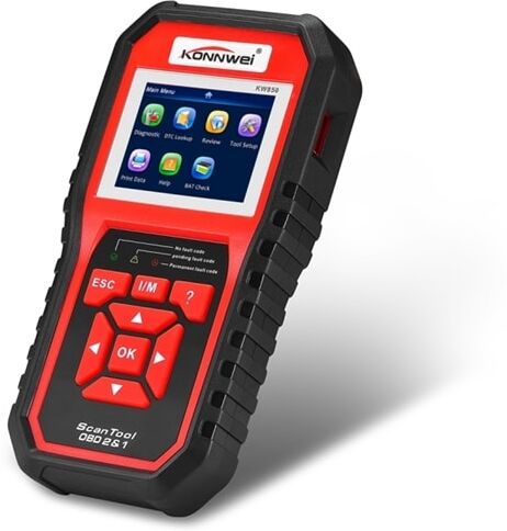 24hshop KW850 OBDII / CAN Bildiagnostikk + Batteri og Volt