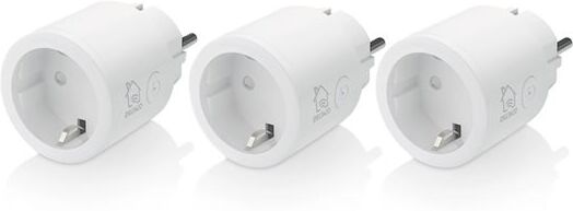 24hshop Deltaco Smart Home strømbryter, WiFi Hvit 3-pk